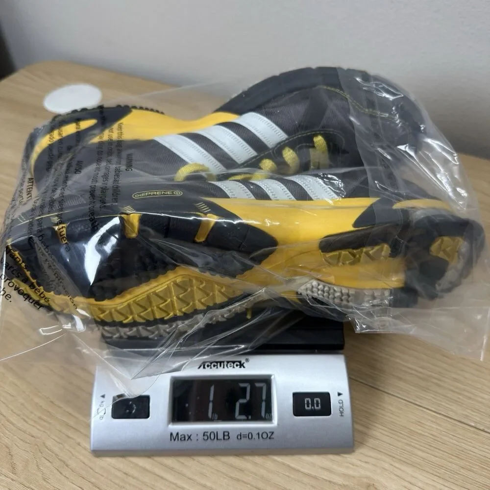 Adidas Marathon 10 Mens Shoes Size 8.5 Yellow Gray Running Workout Hawkeyes Iowa